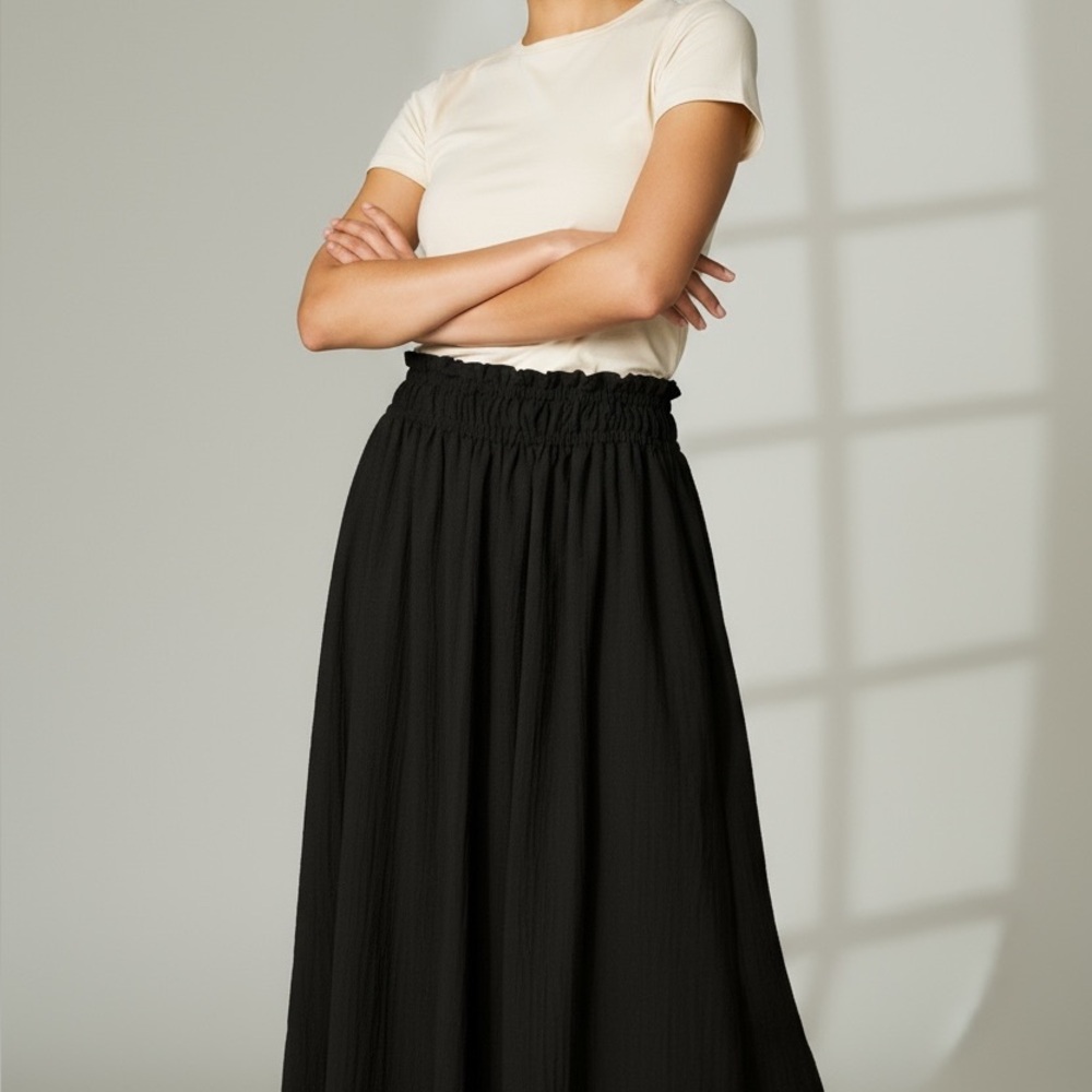 Tahari Black A-Line Skirt